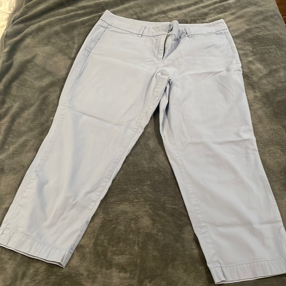 Light blue crop dress pants